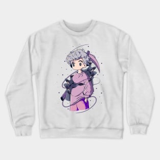 Japanese Scythe Creepy Boy 2 - Vector art illustration Crewneck Sweatshirt